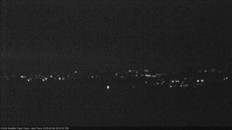 Lake Travis webcam, February 4, 2020 9:25 PM CT