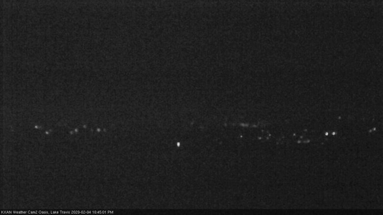 Lake Travis webcam, February 4, 2020 10:45 PM CT