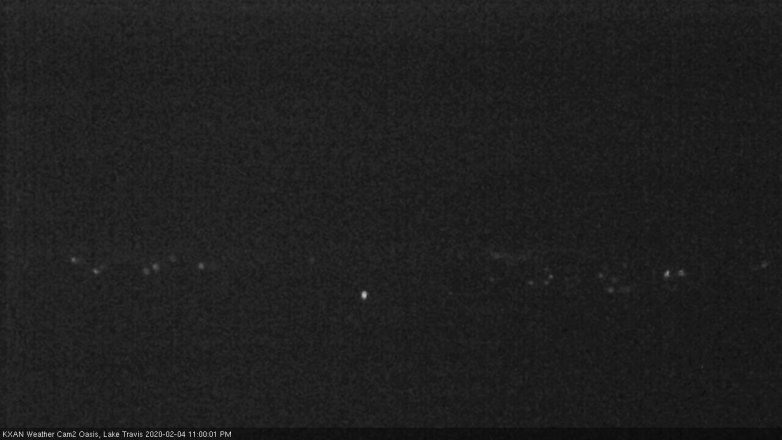 Lake Travis webcam, February 4, 2020 11:00 PM CT