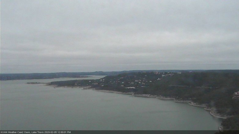 Lake Travis webcam, February 5, 2020 12:00 PM CT