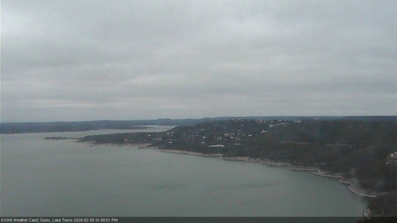 Lake Travis webcam, February 5, 2020 1:00 PM CT