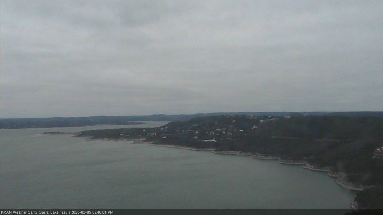 Lake Travis webcam, February 5, 2020 2:45 PM CT