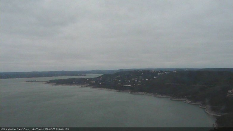 Lake Travis webcam, February 5, 2020 3:00 PM CT