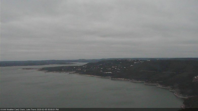 Lake Travis webcam, February 5, 2020 5:00 PM CT
