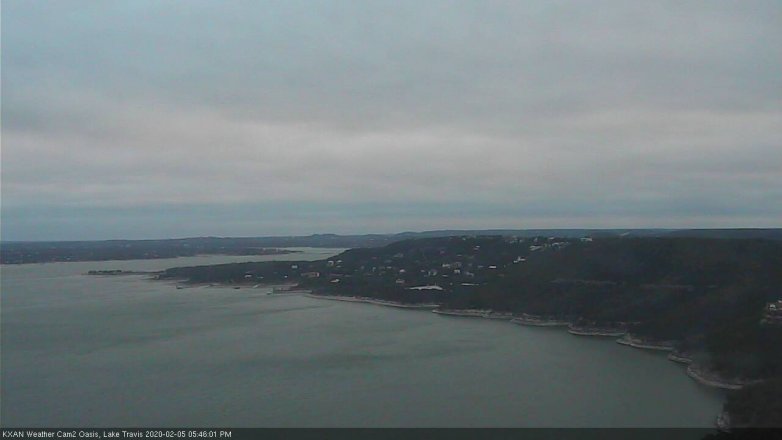 Lake Travis webcam, February 5, 2020 5:45 PM CT