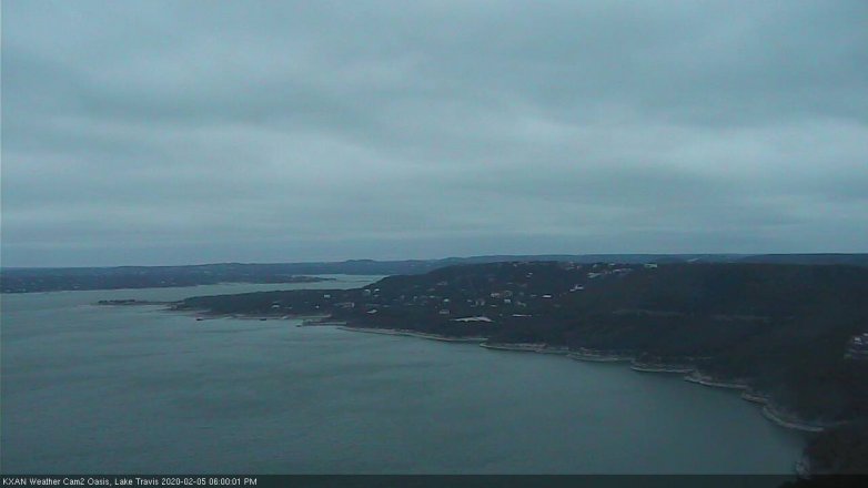 Lake Travis webcam, February 5, 2020 6:00 PM CT