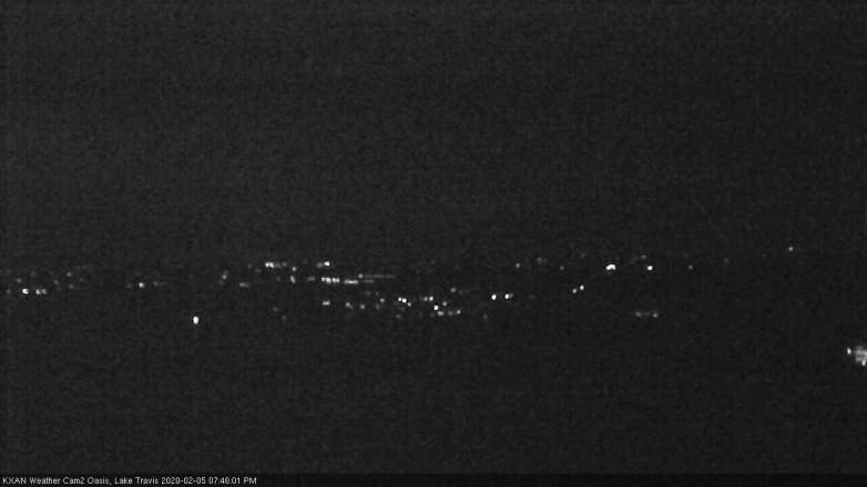 Lake Travis webcam, February 5, 2020 7:45 PM CT