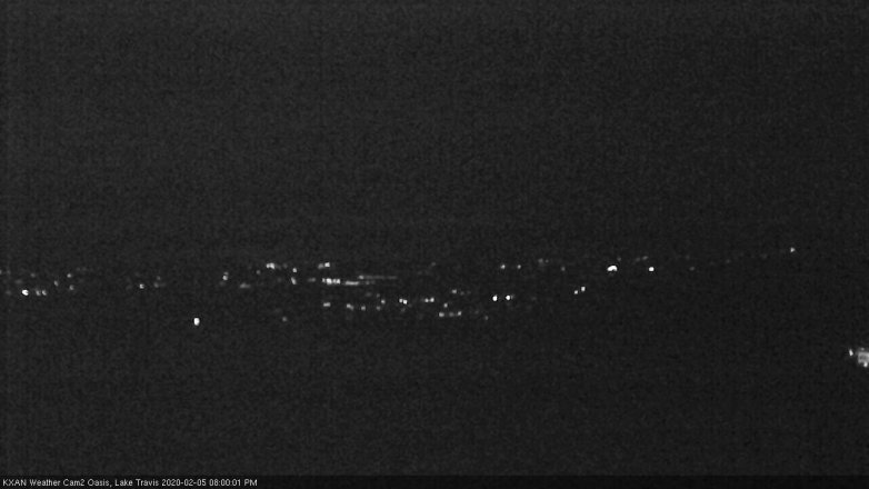 Lake Travis webcam, February 5, 2020 8:00 PM CT