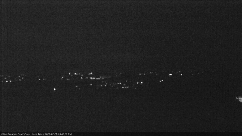 Lake Travis webcam, February 5, 2020 8:45 PM CT