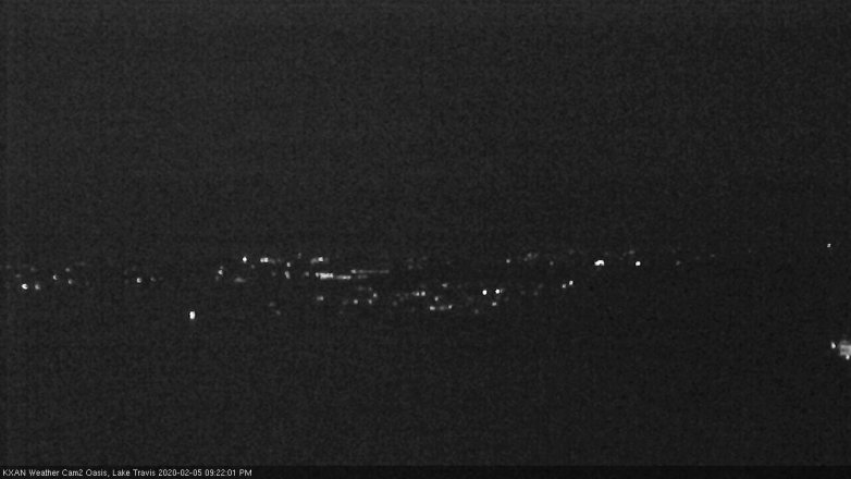 Lake Travis webcam, February 5, 2020 9:25 PM CT