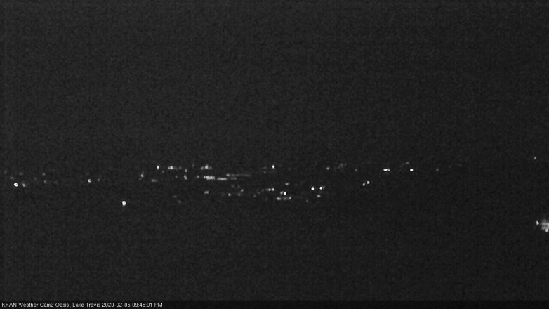 Lake Travis webcam, February 5, 2020 9:45 PM CT