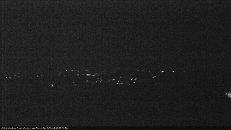 Lake Travis webcam, February 5, 2020 10:00 PM CT