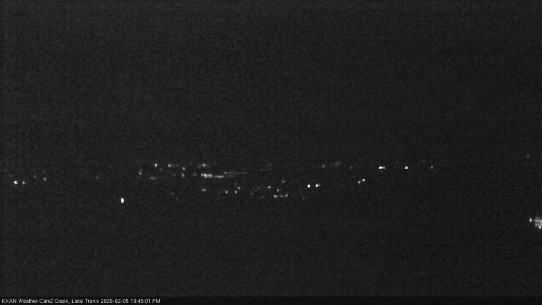 Lake Travis webcam, February 5, 2020 10:45 PM CT