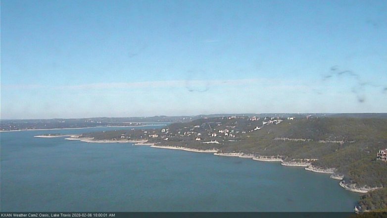 Lake Travis webcam, February 6, 2020 10:00 AM CT