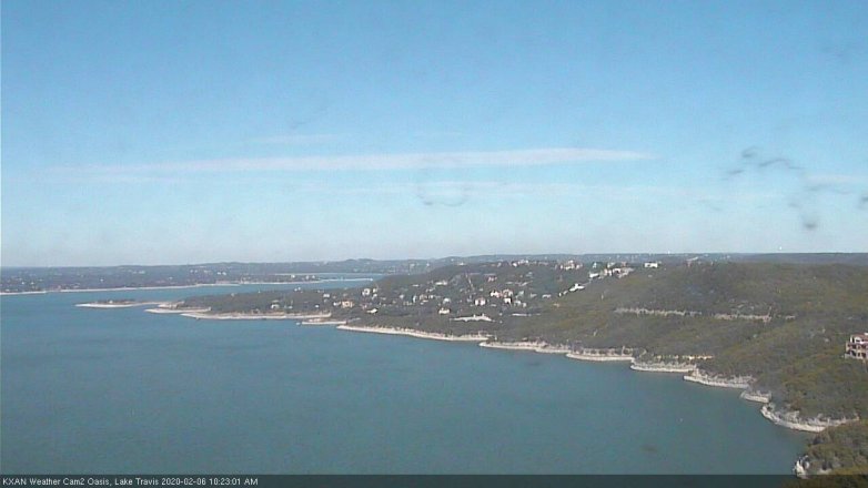 Lake Travis webcam, February 6, 2020 10:25 AM CT