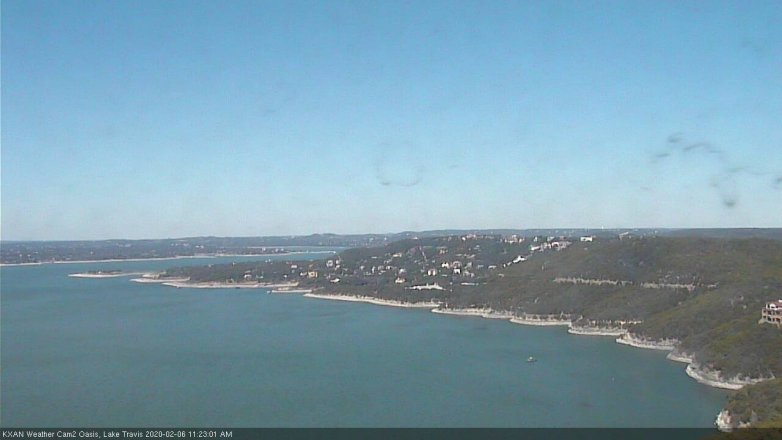 Lake Travis webcam, February 6, 2020 11:25 AM CT