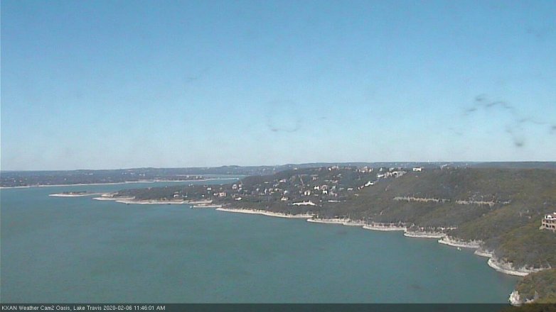 Lake Travis webcam, February 6, 2020 11:45 AM CT