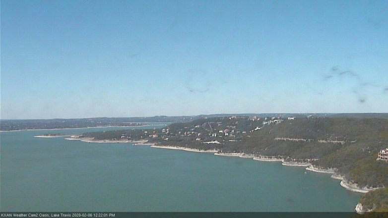 Lake Travis webcam, February 6, 2020 12:25 PM CT