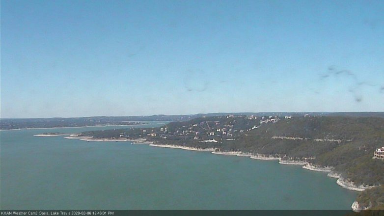 Lake Travis webcam, February 6, 2020 12:45 PM CT