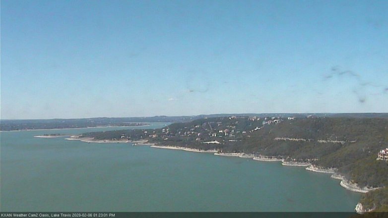 Lake Travis webcam, February 6, 2020 1:25 PM CT