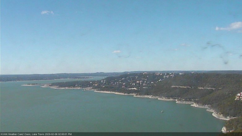 Lake Travis webcam, February 6, 2020 2:00 PM CT
