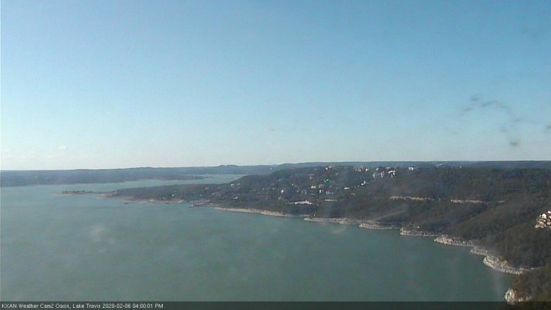 Lake Travis webcam, February 6, 2020 4:00 PM CT
