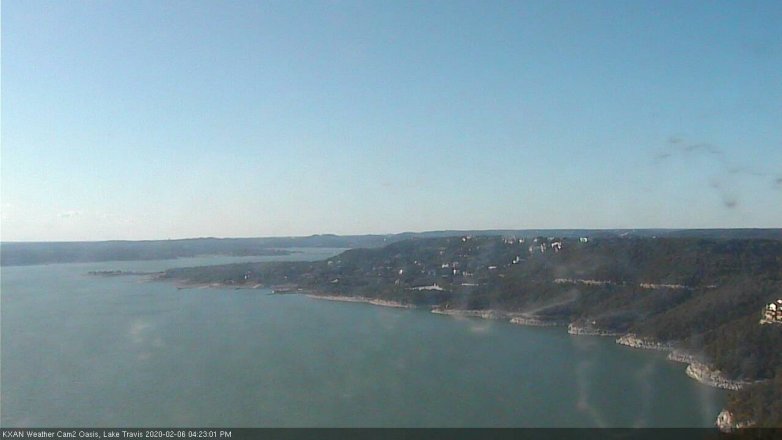 Lake Travis webcam, February 6, 2020 4:25 PM CT