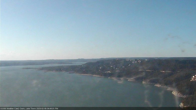 Lake Travis webcam, February 6, 2020 4:45 PM CT