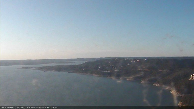 Lake Travis webcam, February 6, 2020 5:25 PM CT