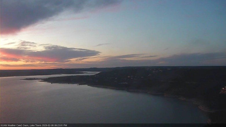 Lake Travis webcam, February 6, 2020 6:25 PM CT