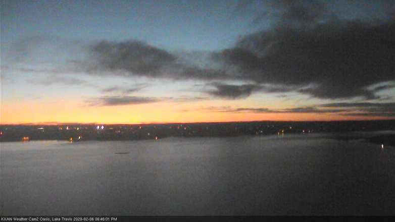 Lake Travis webcam, February 6, 2020 6:45 PM CT