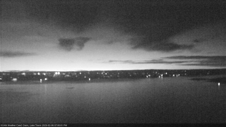 Lake Travis webcam, February 6, 2020 7:00 PM CT