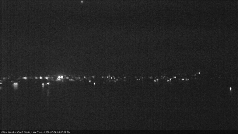 Lake Travis webcam, February 6, 2020 8:00 PM CT
