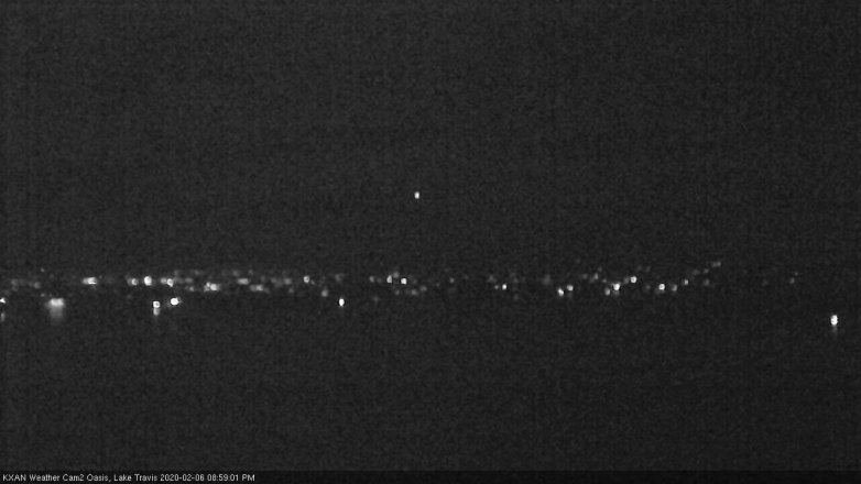 Lake Travis webcam, February 6, 2020 9:00 PM CT