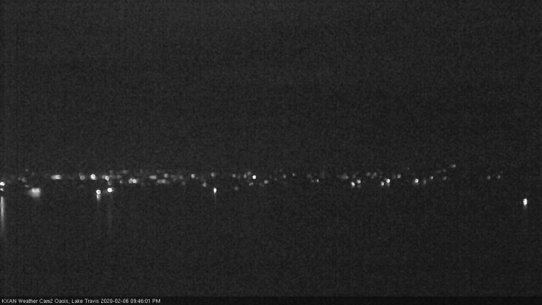Lake Travis webcam, February 6, 2020 9:45 PM CT