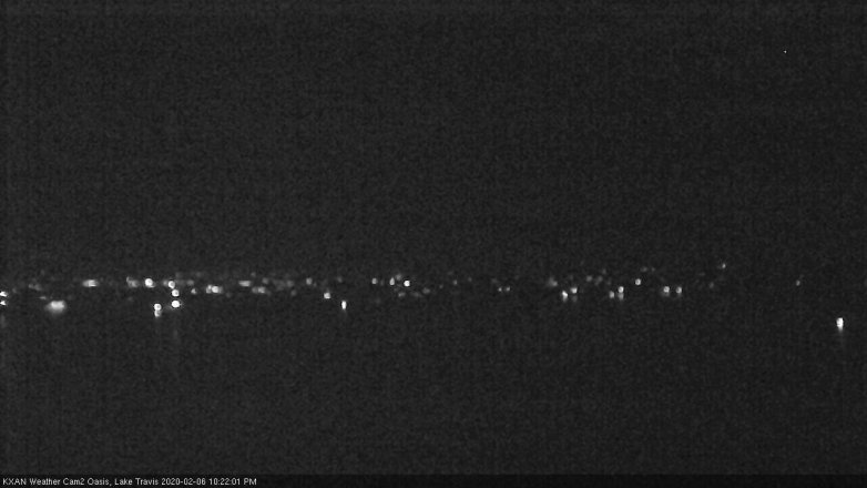 Lake Travis webcam, February 6, 2020 10:25 PM CT