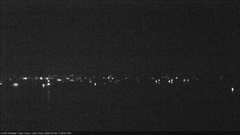 Lake Travis webcam, February 6, 2020 11:00 PM CT