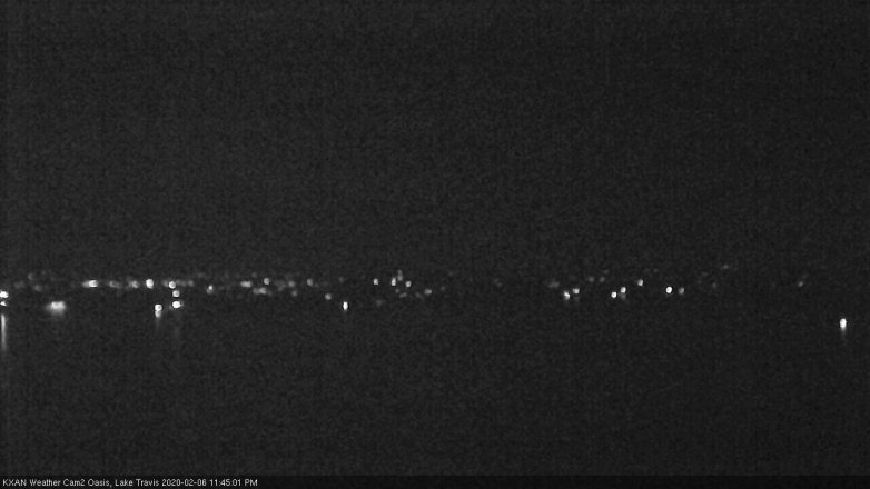 Lake Travis webcam, February 6, 2020 11:45 PM CT