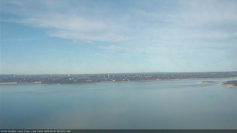 Lake Travis webcam, February 7, 2020 9:25 AM CT