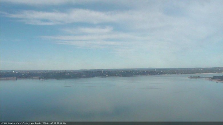 Lake Travis webcam, February 7, 2020 10:00 AM CT