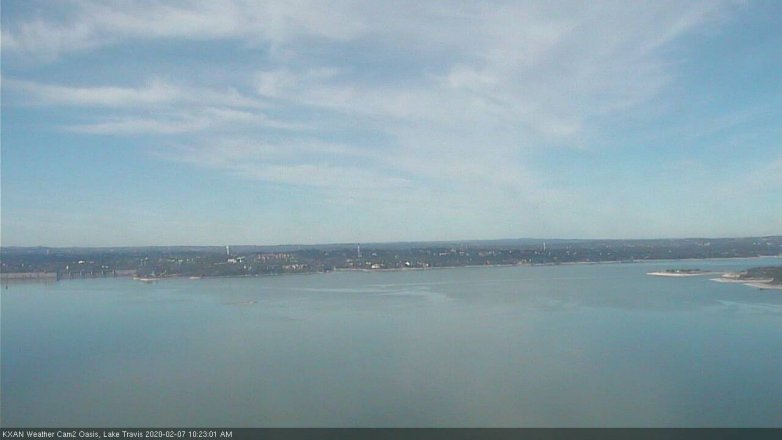 Lake Travis webcam, February 7, 2020 10:25 AM CT