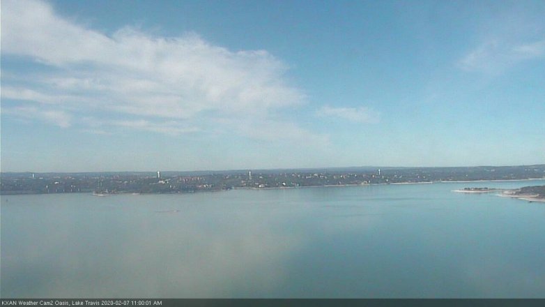 Lake Travis webcam, February 7, 2020 11:00 AM CT