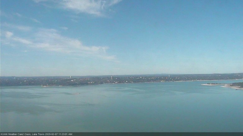 Lake Travis webcam, February 7, 2020 11:25 AM CT