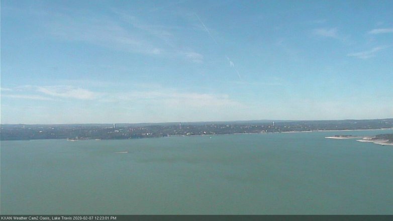 Lake Travis webcam, February 7, 2020 12:25 PM CT