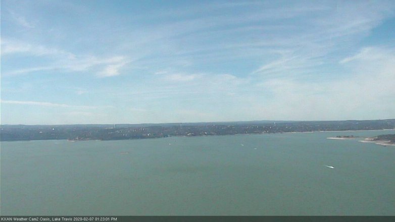 Lake Travis webcam, February 7, 2020 1:25 PM CT