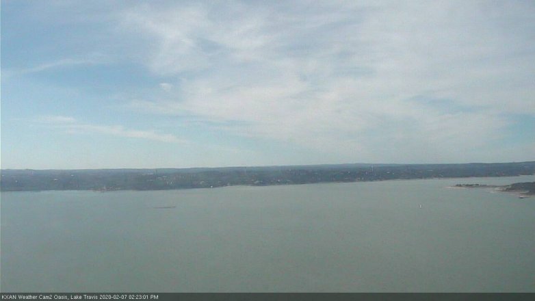 Lake Travis webcam, February 7, 2020 2:25 PM CT