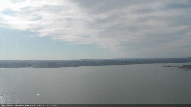 Lake Travis webcam, February 7, 2020 3:45 PM CT
