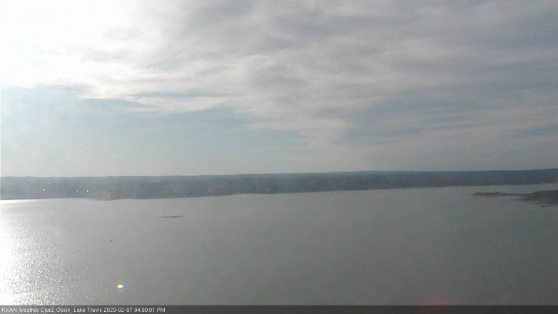 Lake Travis webcam, February 7, 2020 4:00 PM CT