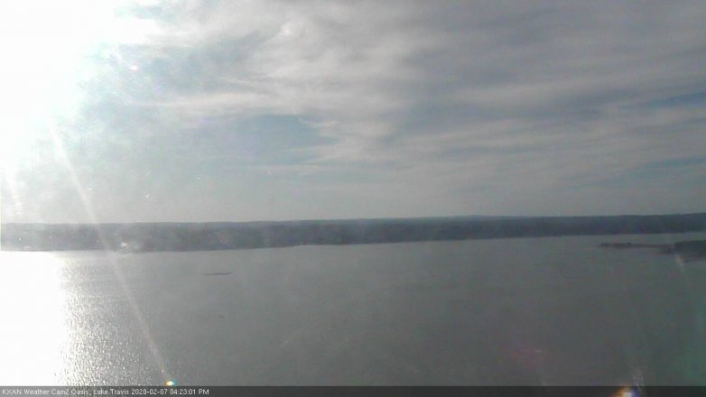 Lake Travis webcam, February 7, 2020 4:25 PM CT