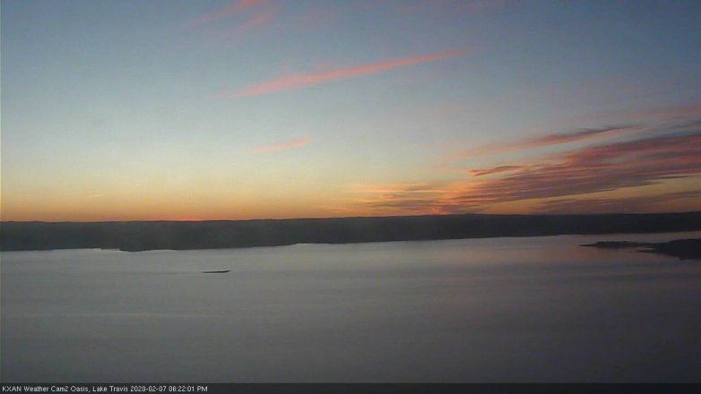 Lake Travis webcam, February 7, 2020 6:25 PM CT